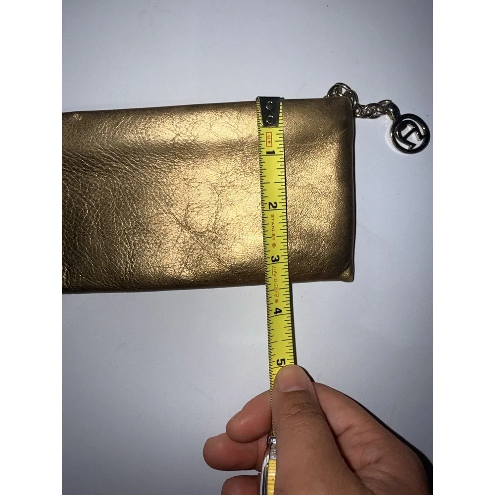 Vintage Etienne Aigner Vintage Purse Pouch‎ or Clutch Gold Zipper L